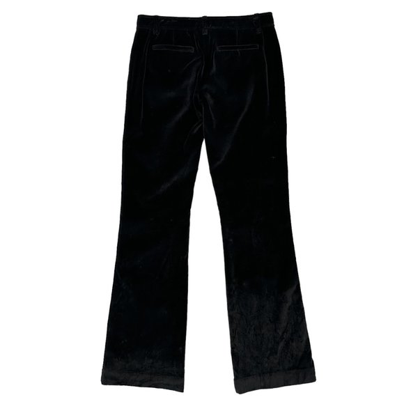 Generra Low-Rise Front Seam Velvet Bootcut Flare Trouser Pants in Black Size 2 - Picture 4 of 16